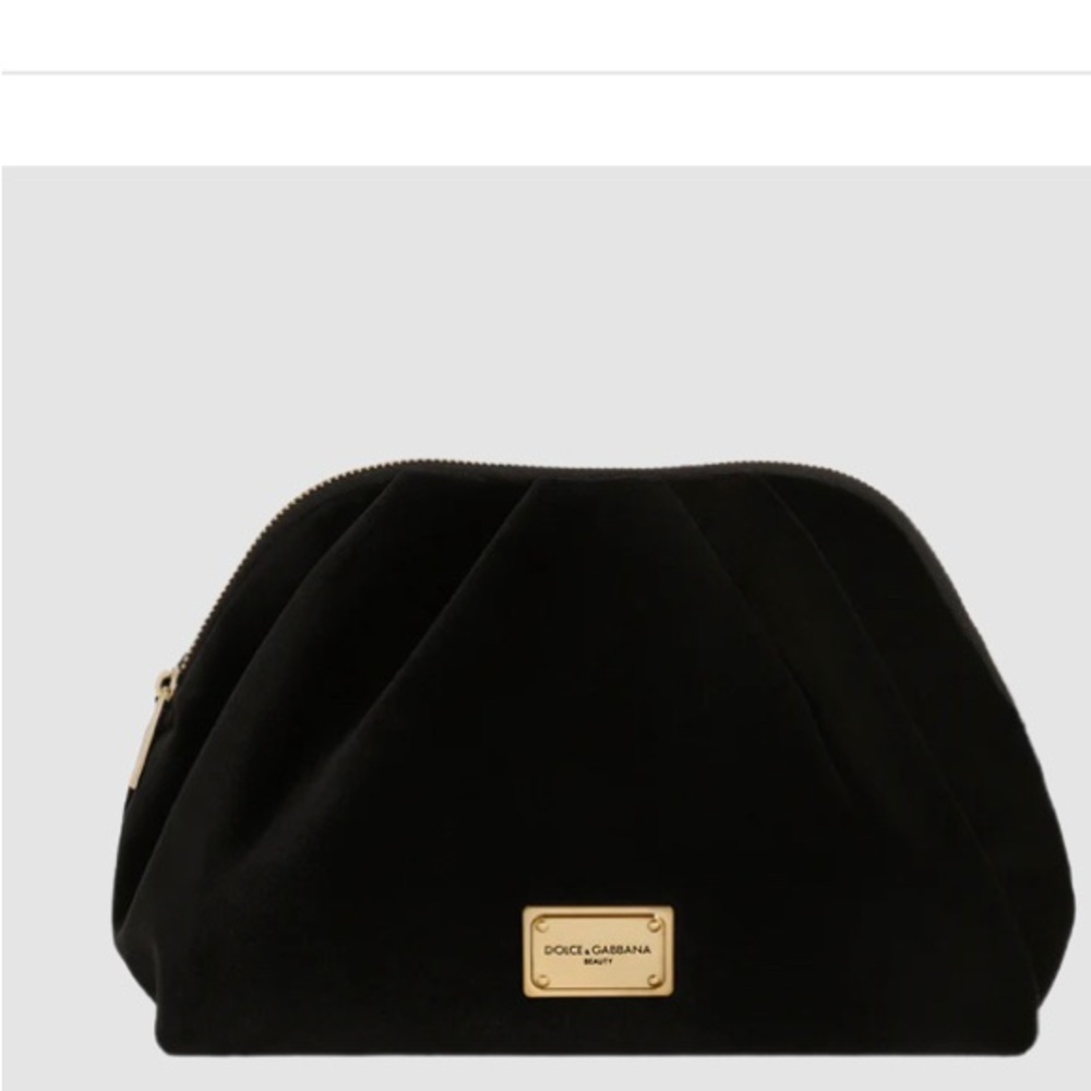Dolce & Gabbana Black velvet Women's Bag/ Clutch, make up bag NWOT